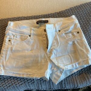 Abercrombie & Fitch Women's Cream Jean Shorts